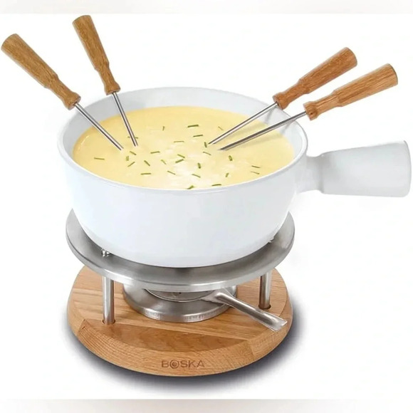 Boska Fondue Set Bianco - for 875 Grams of Melted Cheese - 1.3 Liters New In Box - Picture 10 of 12
